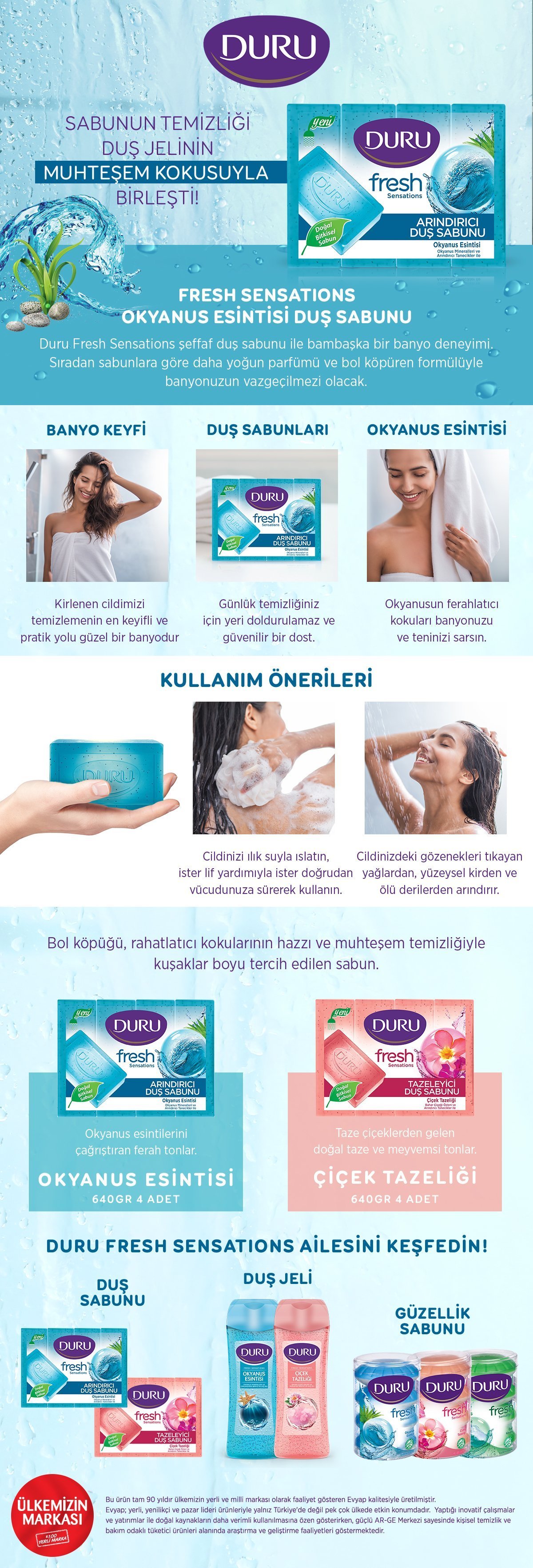 Duru Fresh Sensations Okyanus Esintisi Duş Sabunu 600 gr